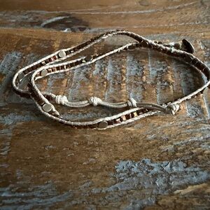 Elegant Gold and Brown Women's Bracelet